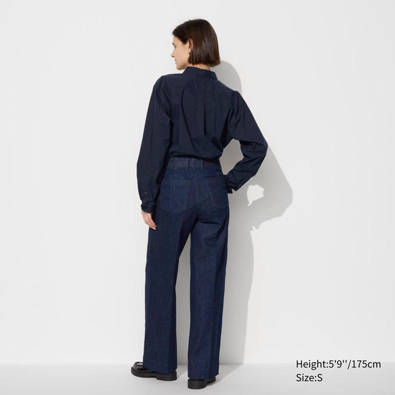 Uniqlo Wide (Long) Women Jeans Blue  US |  YMLR-72301