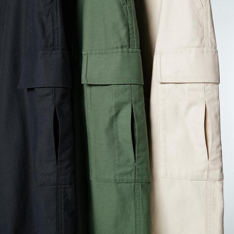 Uniqlo Wide Straight Cargo (Long) Women Trousers Green  US |  WMCG-42517