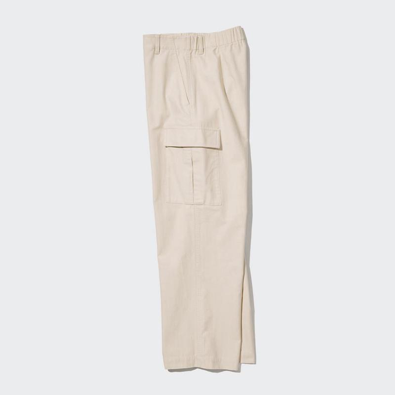 Uniqlo Wide Straight Cargo (Long) Women Trousers Green  US |  WMCG-42517