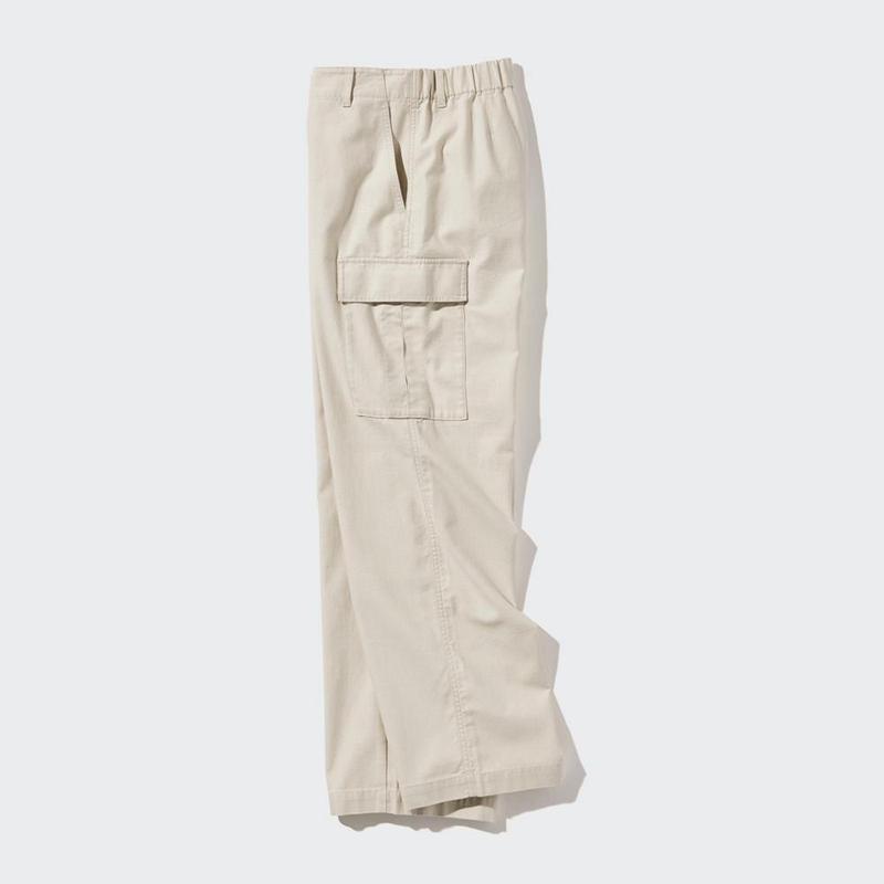 Uniqlo Wide Straight Leg Cargo (Long) Women Trousers Dark Grey  US |  QCIV-79206