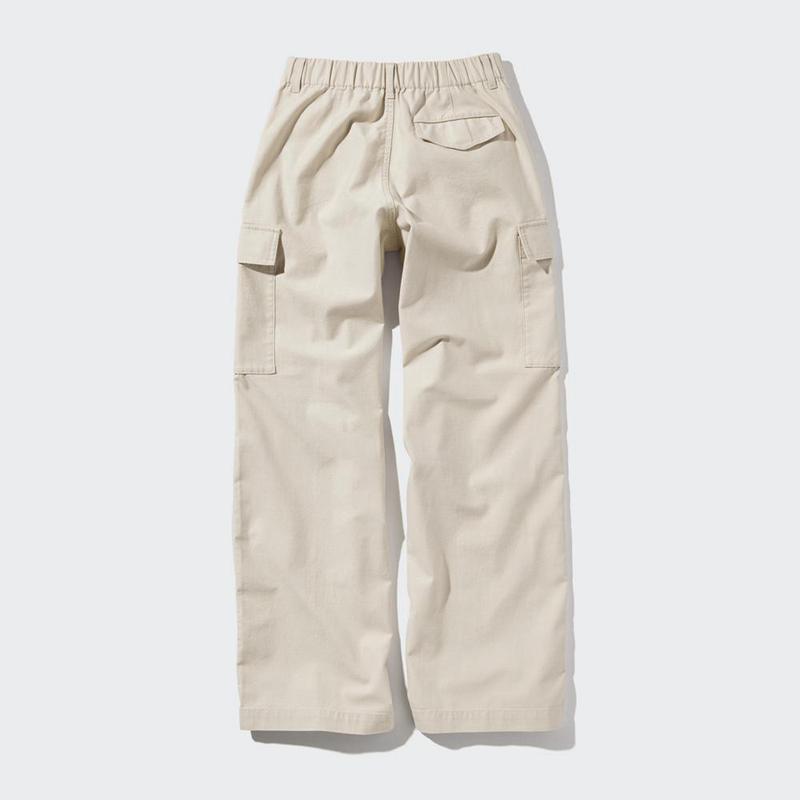 Uniqlo Wide Straight Leg Cargo (Long) Women Trousers Olive  US |  WDOY-16850