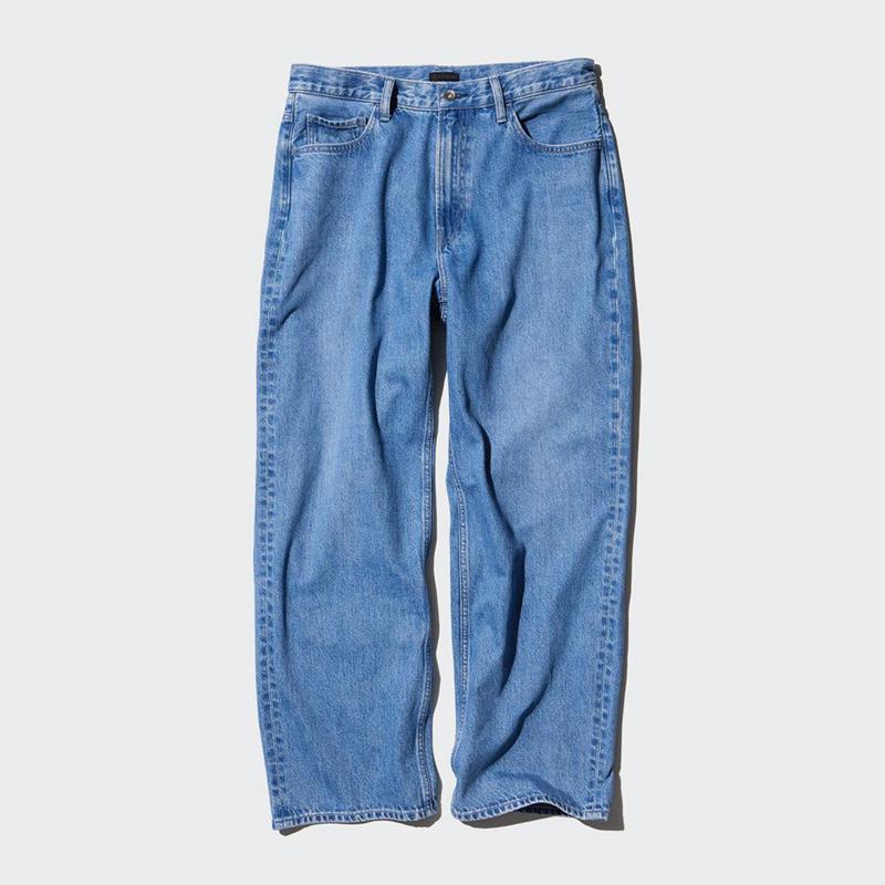 Uniqlo Wide Straight Men Jeans Blue  US |  BIHF-02954