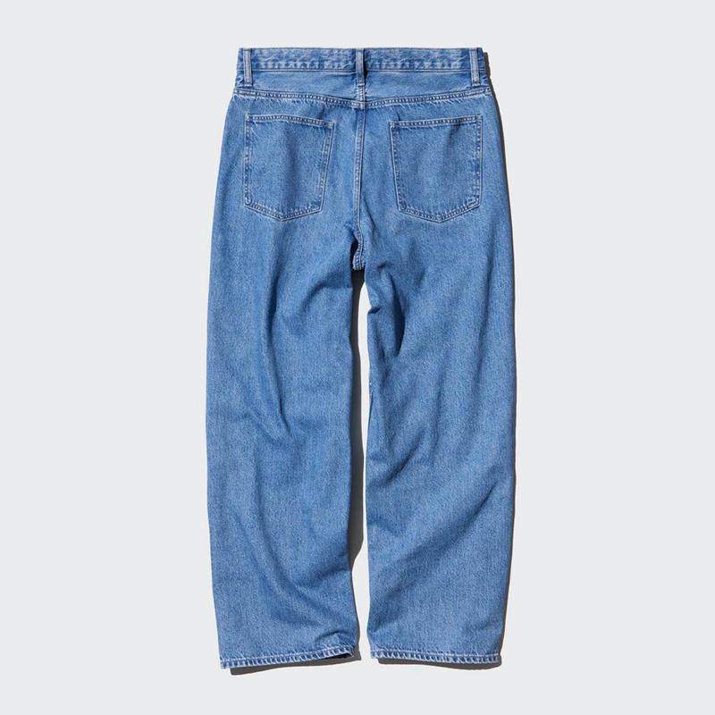 Uniqlo Wide Straight Men Jeans Blue  US |  BIHF-02954