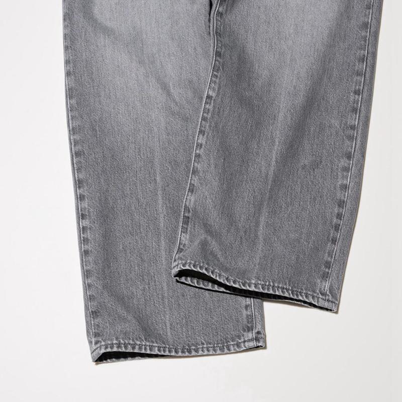 Uniqlo Wide Straight Women Jeans Grey  US |  SDGY-37560