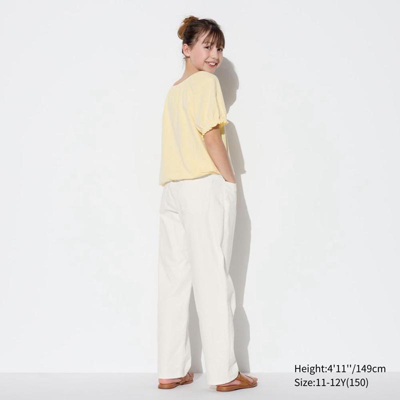 Uniqlo Wide (Zip-Fly) Kids' Jeans Off White  US |  VGUJ-59104