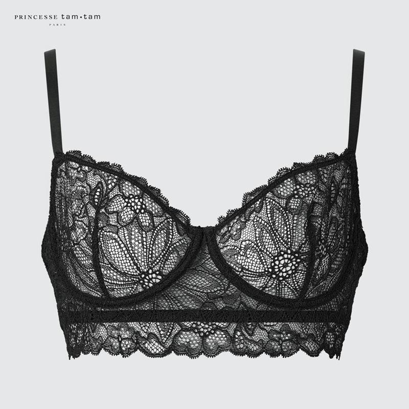 Uniqlo Wired (Lace) Women Bras Black  US |  BVHR-34761