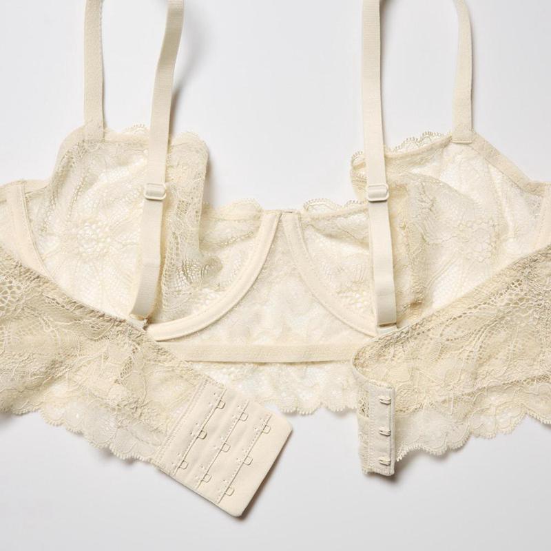 Uniqlo Wired (Lace) Women Bras White  US |  GJEU-17059