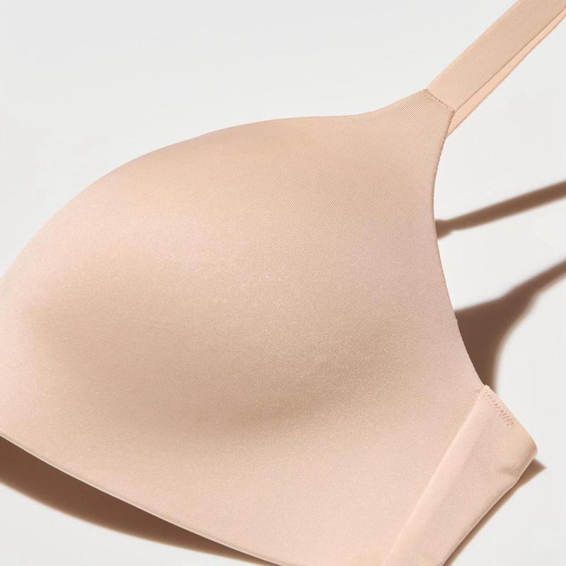 Uniqlo Wireless (3D Hold) Women Bras Beige  US |  IBPS-61830