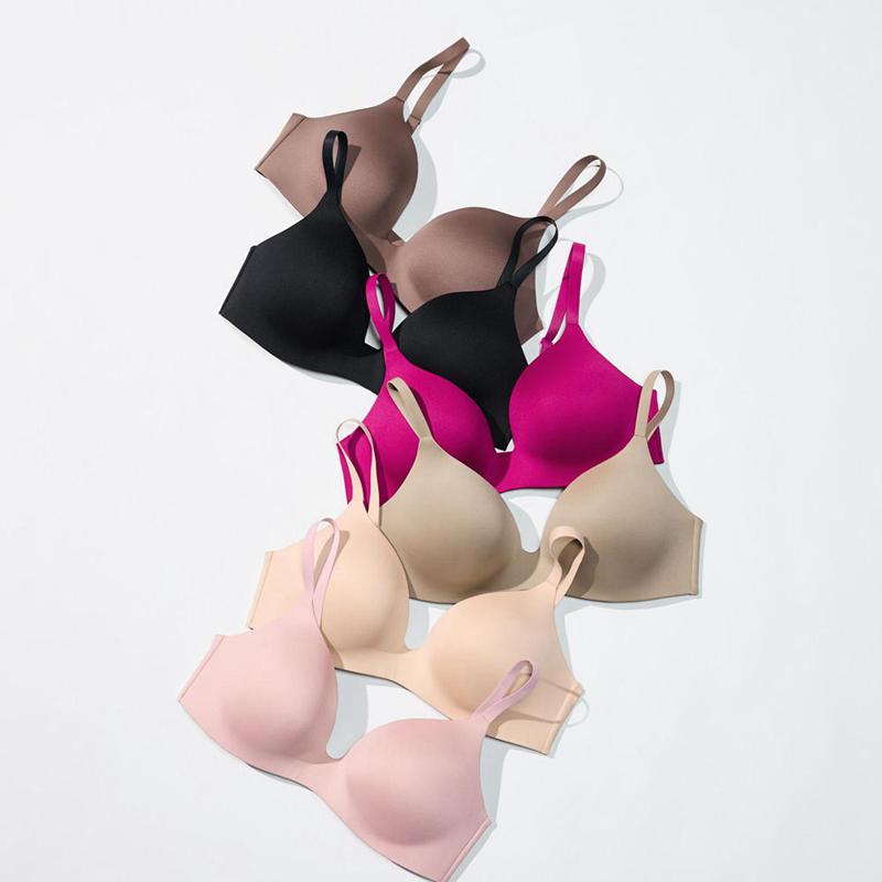 Uniqlo Wireless (3D Hold) Women Bras Black  US |  OTSN-50168