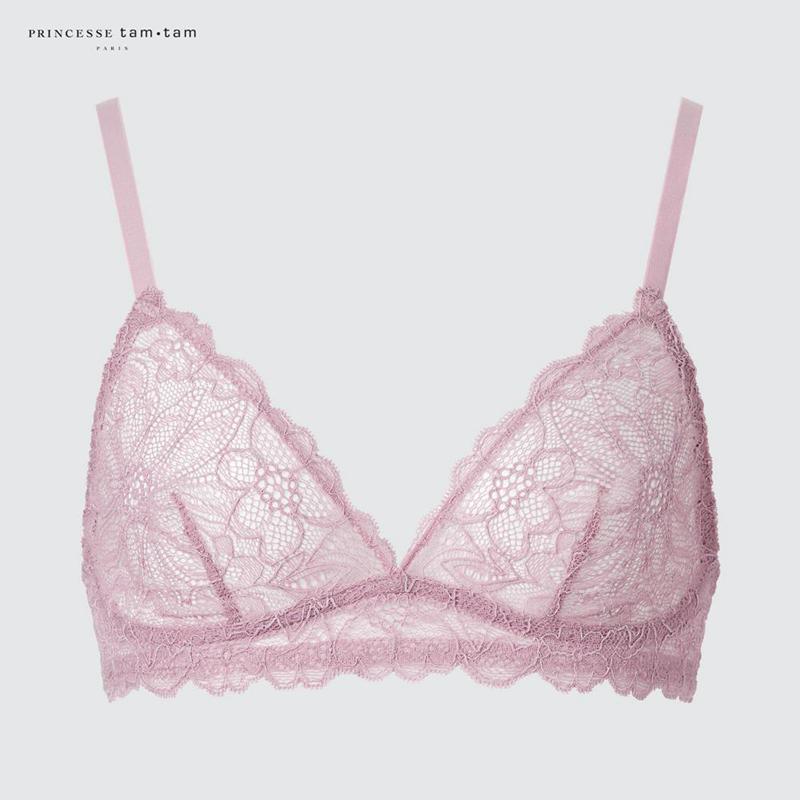 Uniqlo Wireless (Lace) Women Bras Natural  US |  UPSL-56809