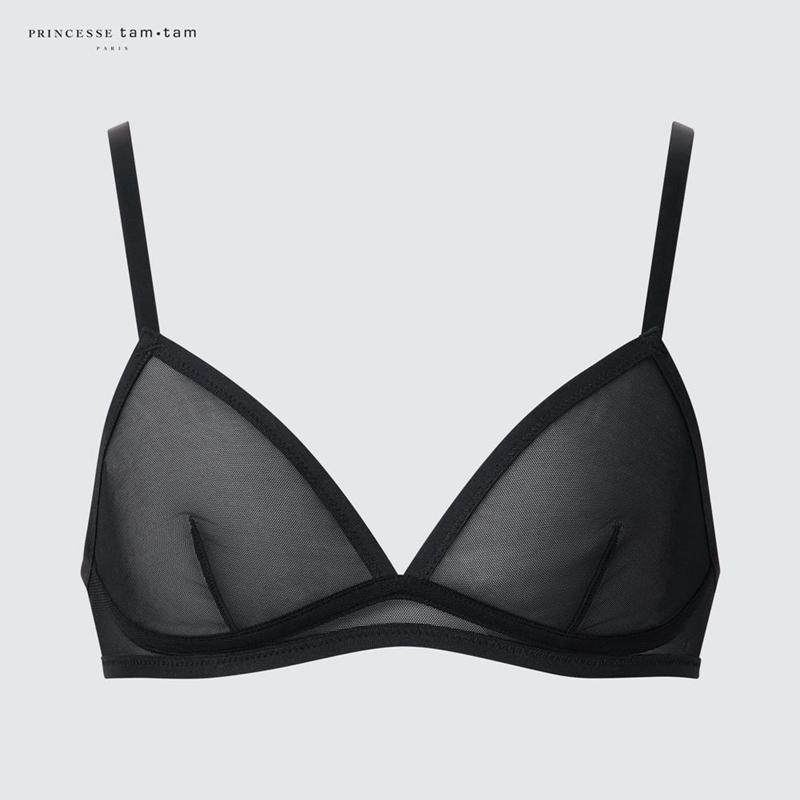 Uniqlo Wireless (Mesh) Women Bras Black  US |  NAFW-84195