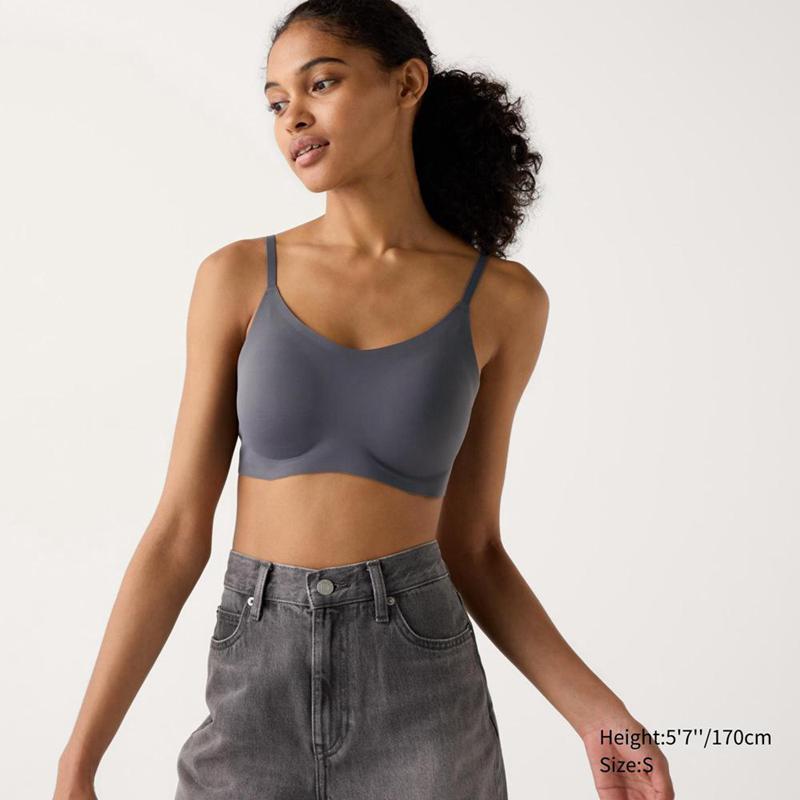 Uniqlo Wireless (Relax) Women Bras Grey  US |  FRQC-41603