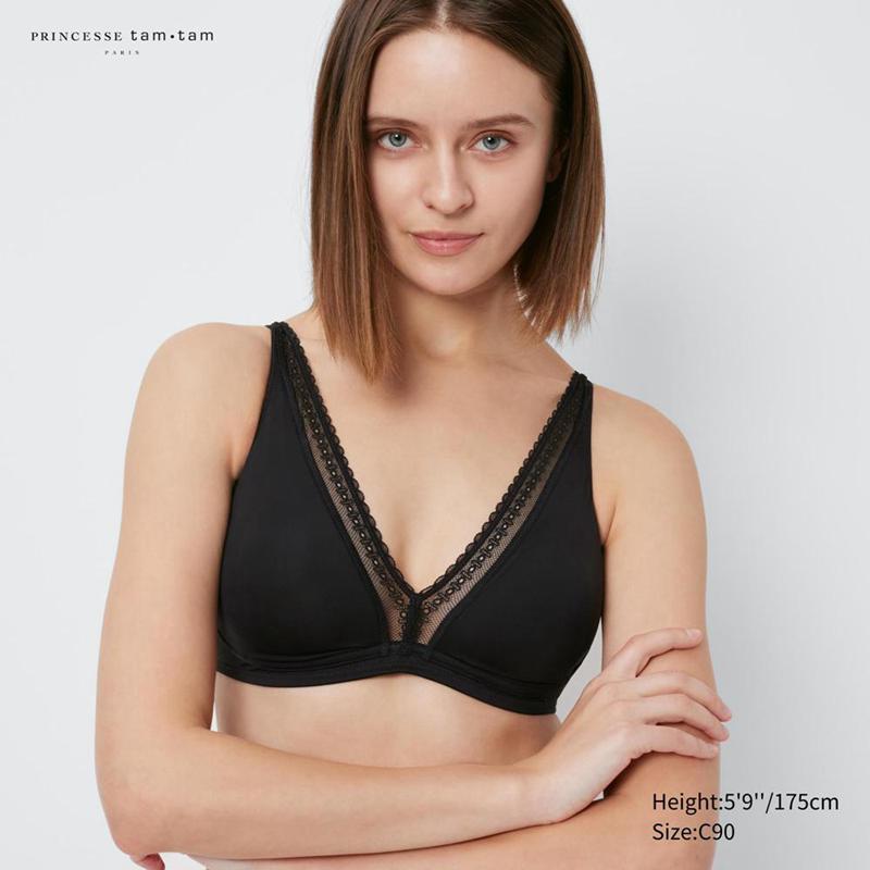 Uniqlo Wireless Women Bras Black  US |  UMLE-85913