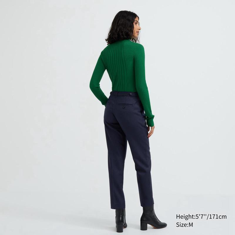 Uniqlo Wool Tapered Women Trousers Black  US |  CTRK-16435