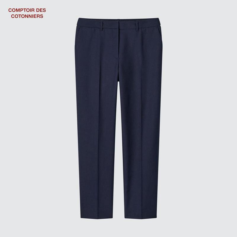 Uniqlo Wool Tapered Women Trousers Black  US |  TVQP-92740