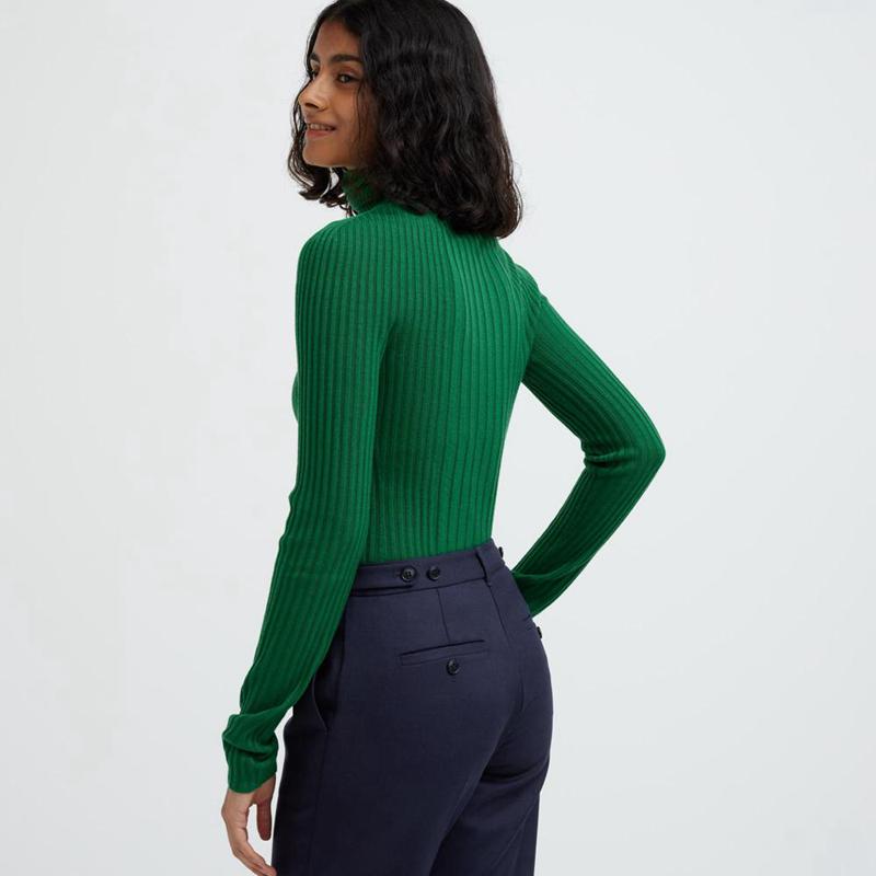 Uniqlo Wool Tapered Women Trousers Navy  US |  ZHJU-78924