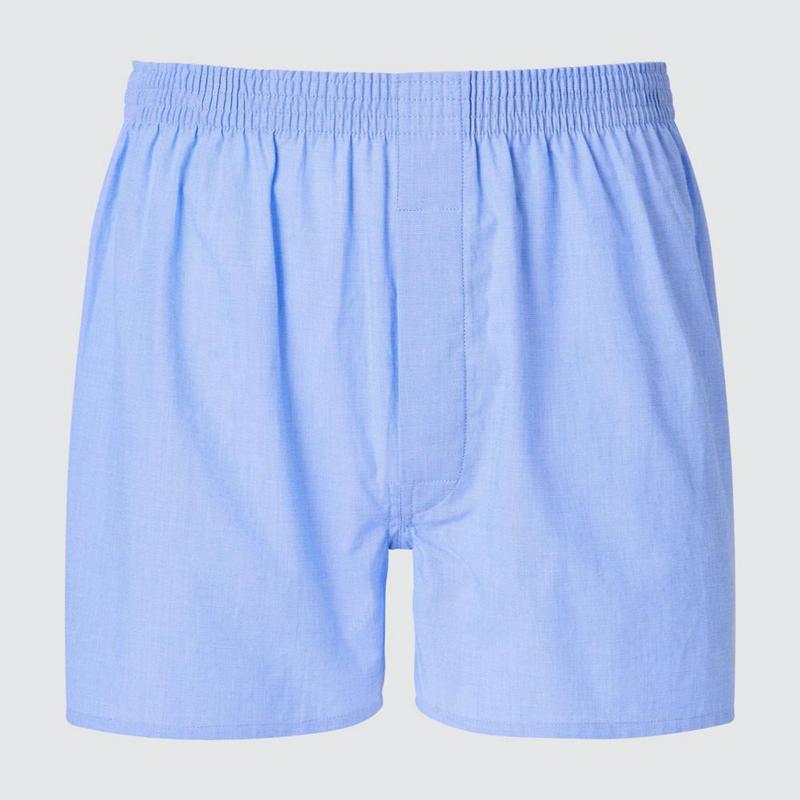 Uniqlo Woven Boxer Men Shorts Blue  US |  RIYM-34952