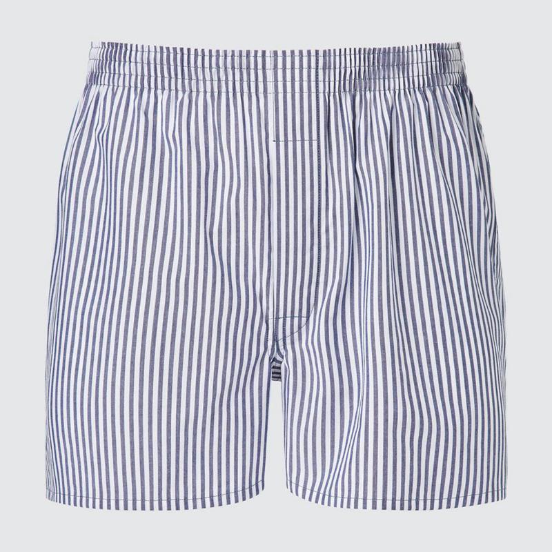 Uniqlo Woven Boxer (Stripe) Men Shorts Blue  US |  VGAK-89534