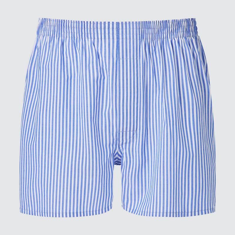 Uniqlo Woven Boxer (Stripe) Men Shorts Blue  US |  BCGU-59486