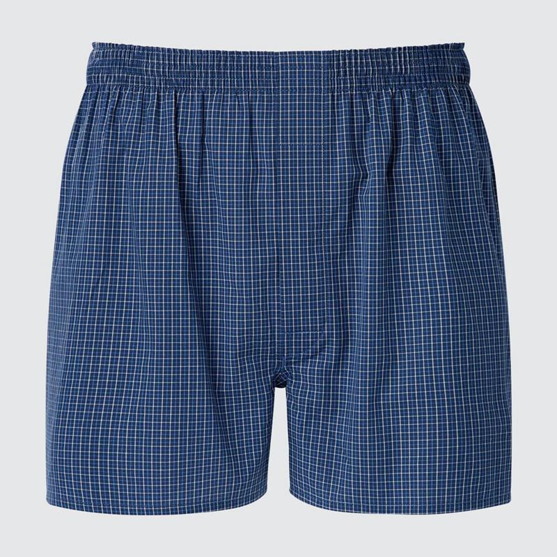 Uniqlo Woven (Check) Men Boxers Blue  US |  ZBTV-79425