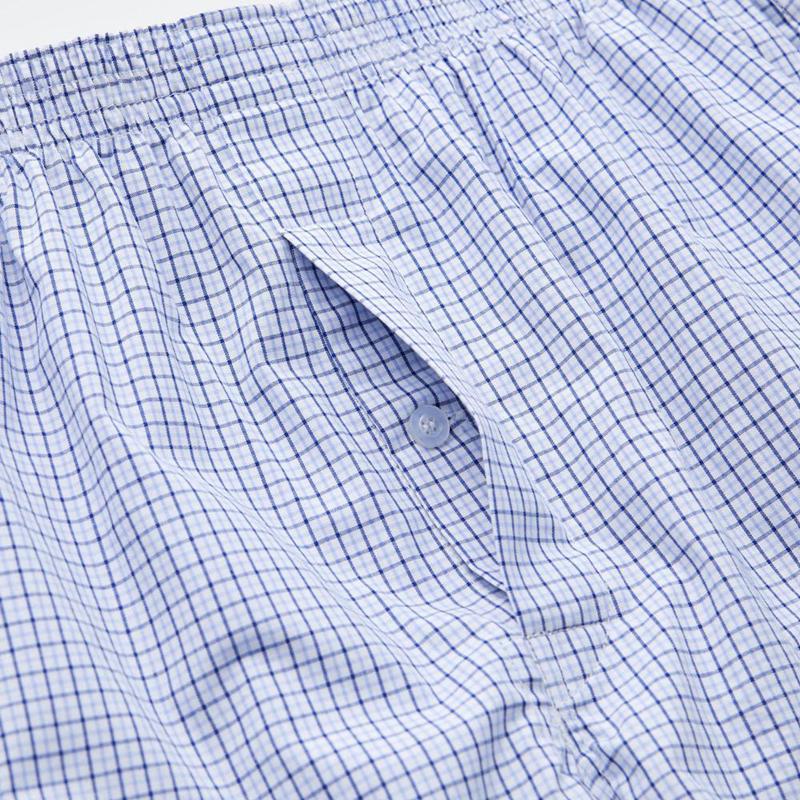 Uniqlo Woven (Check) Men Trunks Blue  US |  RKCJ-97865