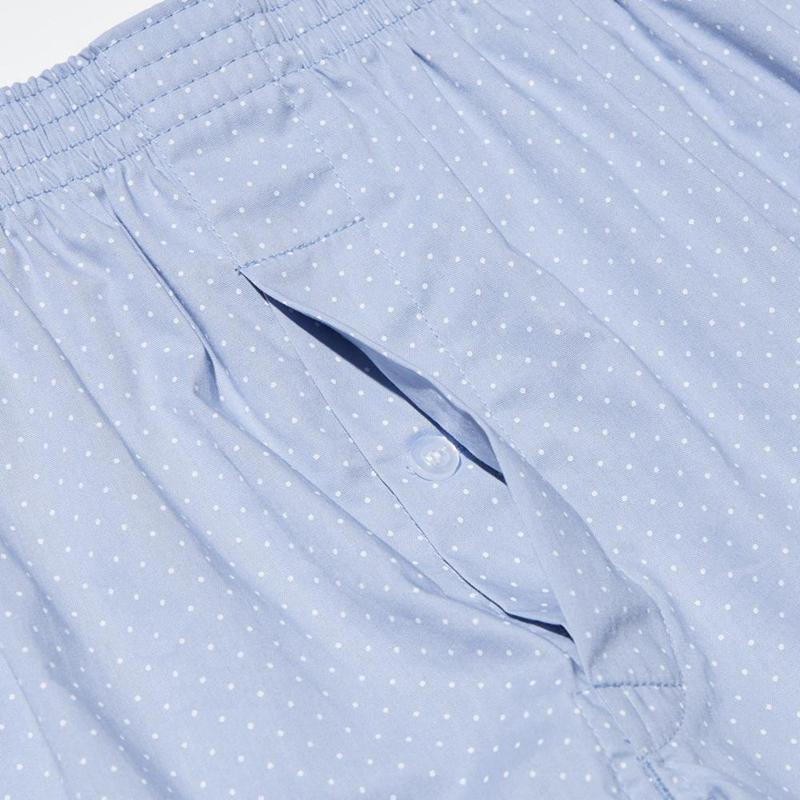 Uniqlo Woven (Dot) Men Trunks Blue  US |  ELIZ-51603