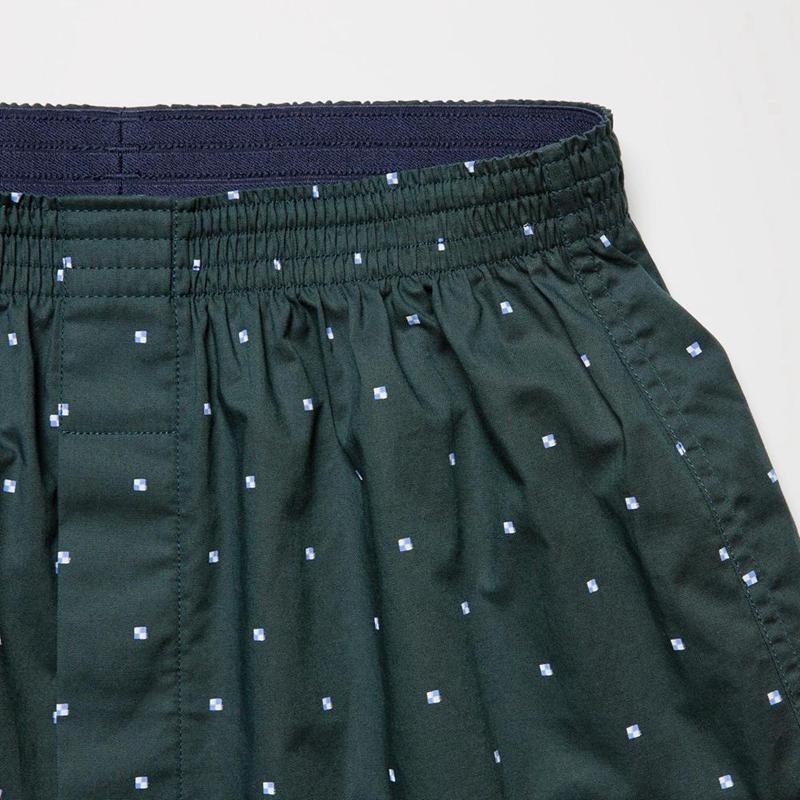 Uniqlo Woven Men Boxers Dark Green  US |  AEOX-20851