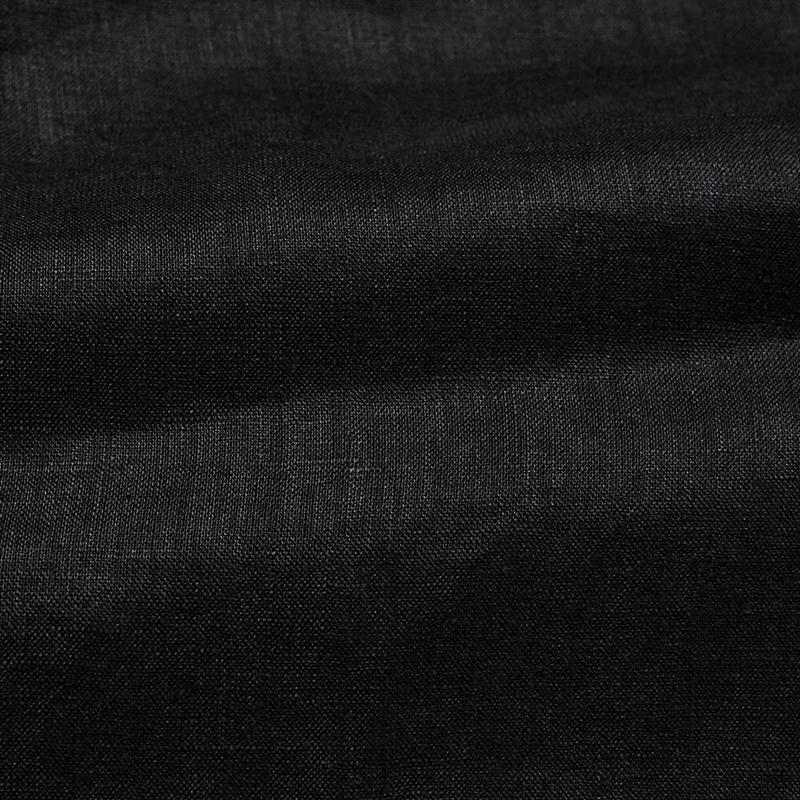 Uniqlo W's premium linen skipper collar 3/4slv Women Shirts Black  US |  ZDQJ-97528