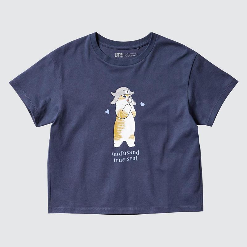 Uniqlo mofusand Fruits Paradise UT Graphic Kids' T-Shirt Navy  US |  UISY-01693