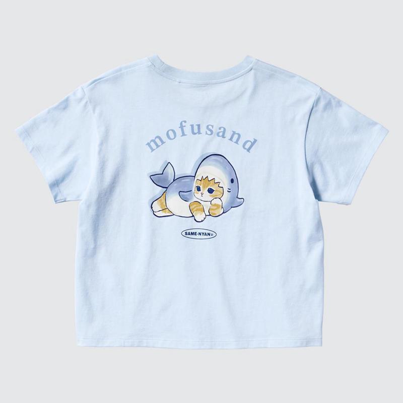 Uniqlo mofusand Fruits Paradise UT Graphic Kids' T-Shirt Light Blue  US |  XPSN-30925