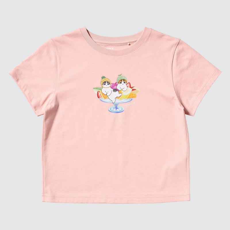 Uniqlo mofusand UT Graphic Women T-Shirts Pink  US |  QIYG-06823